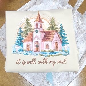 New Gildan It Is Well With My Soul Crewneck Sweatshirt